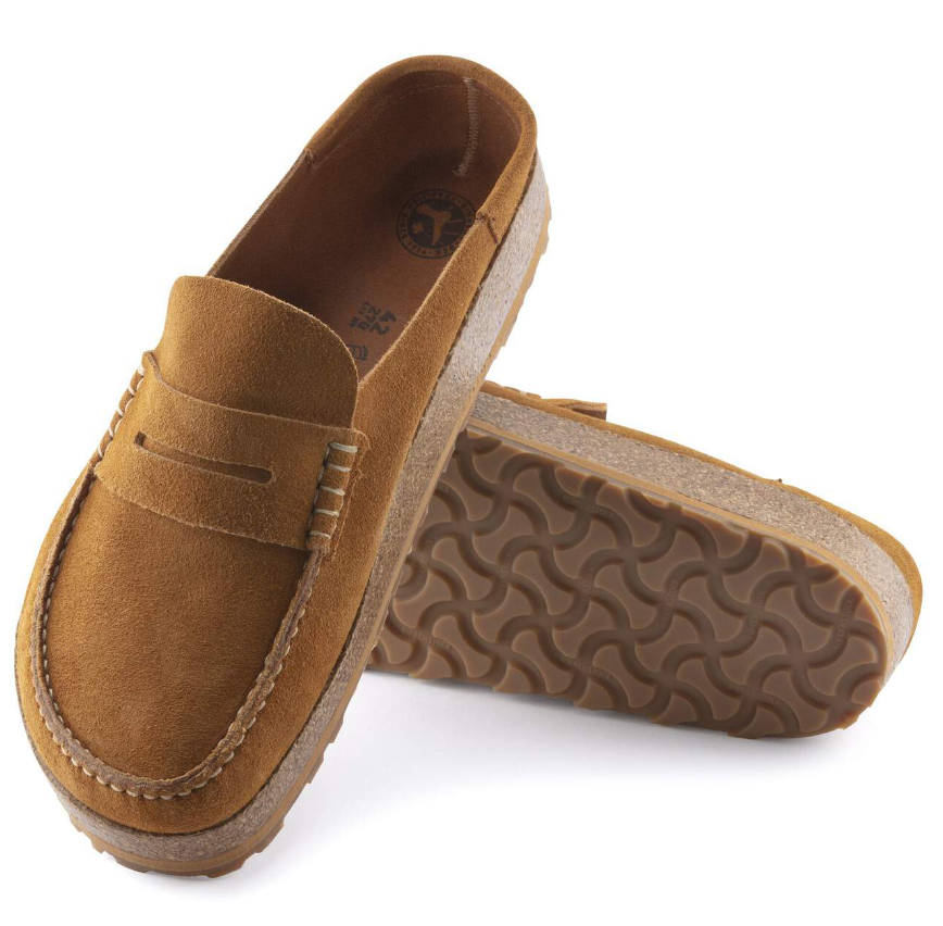 Birkenstock Naples Suede Leather Clog Mink Regular