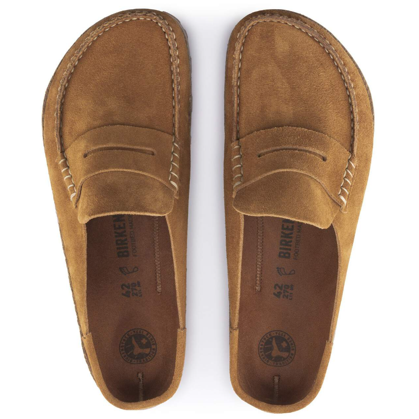 Birkenstock Naples Suede Leather Clog Mink Regular