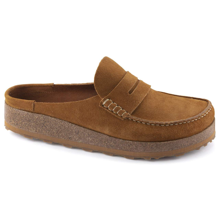 Birkenstock Naples Suede Leather Clog Mink Regular