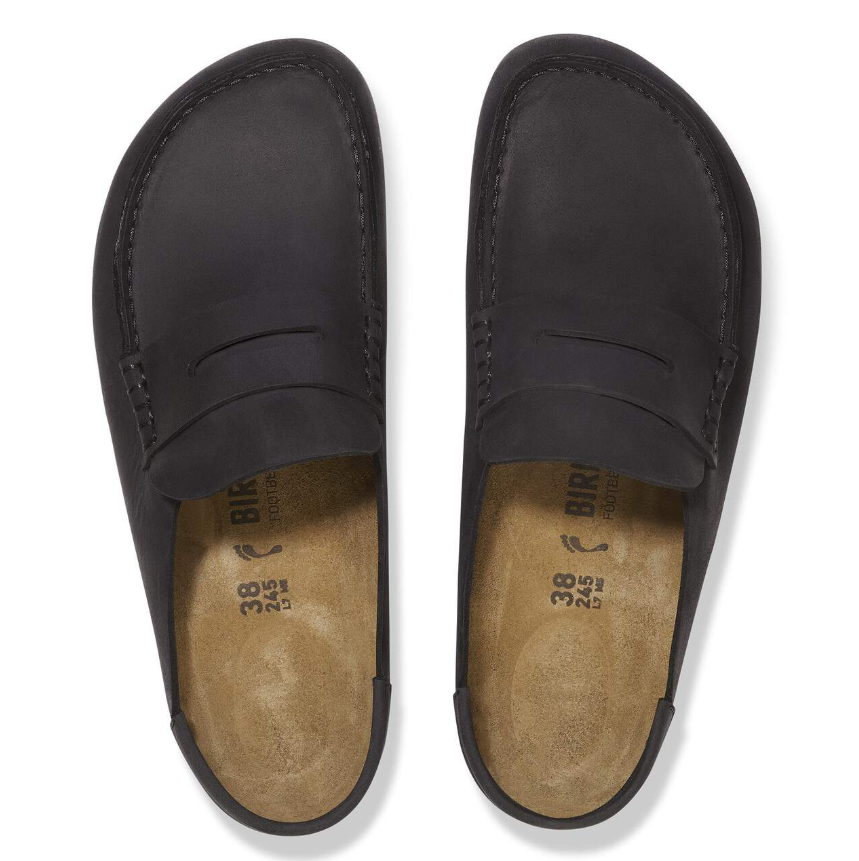 Birkenstock Naples Wrapped Oiled Leather Black Regular