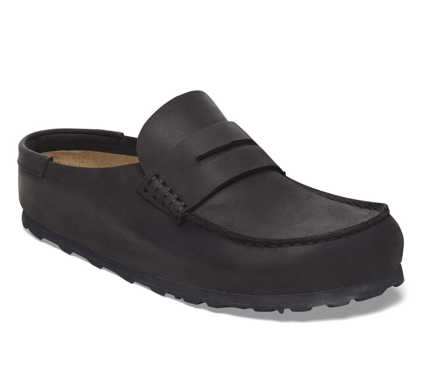 Birkenstock Naples Wrapped Oiled Leather Black Regular