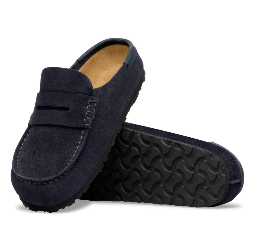 Birkenstock Naples Wrapped Suede Nubuck Clog Midnight Regular