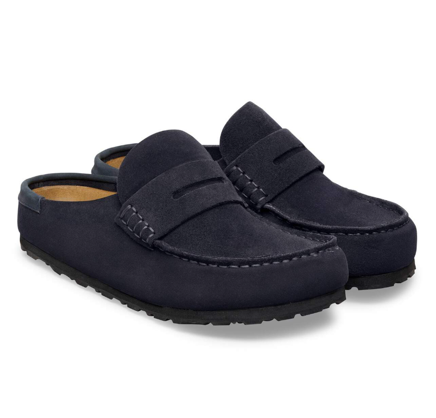 Birkenstock Naples Wrapped Suede Nubuck Clog Midnight Regular