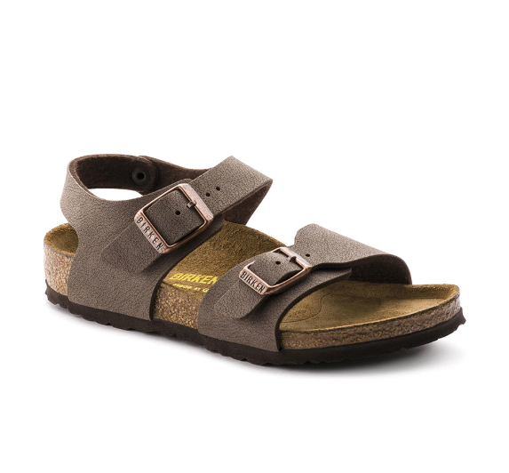 Birkenstock New York Kids Birko-Flor Nubuck Mocha Narrow