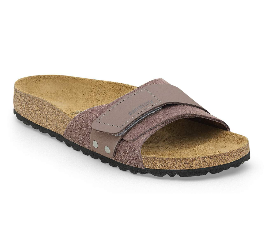 Birkenstock Oita Suede Leather Sandals Faded Purple Narrow