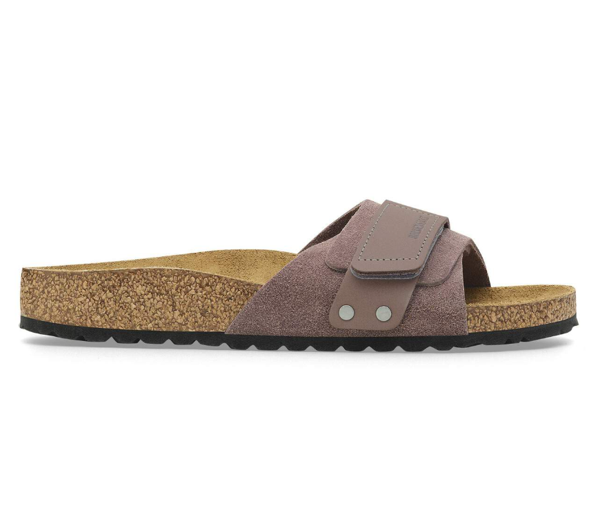 Birkenstock Oita Suede Leather Sandals Faded Purple Narrow