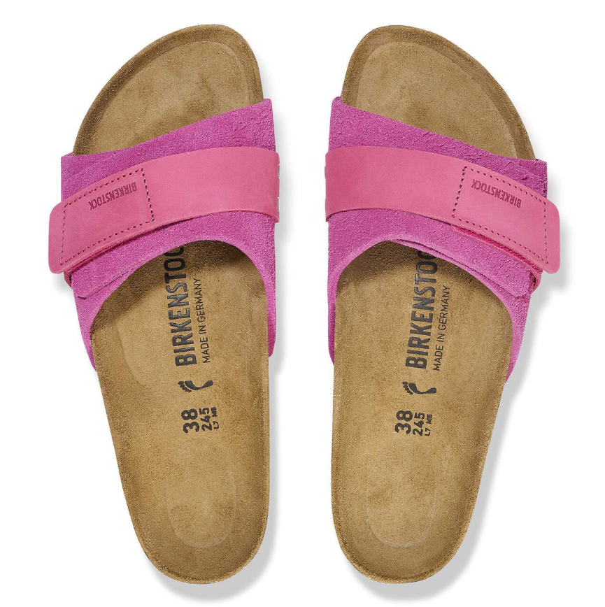 Birkenstock Oita Suede Leather Sandals Fuchsia Tulip Narrow