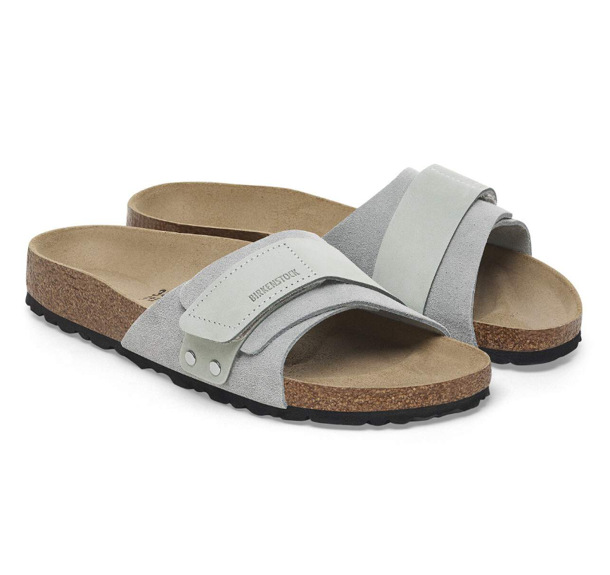 Birkenstock Oita Suede Leather Sandals Pure Sage Narrow