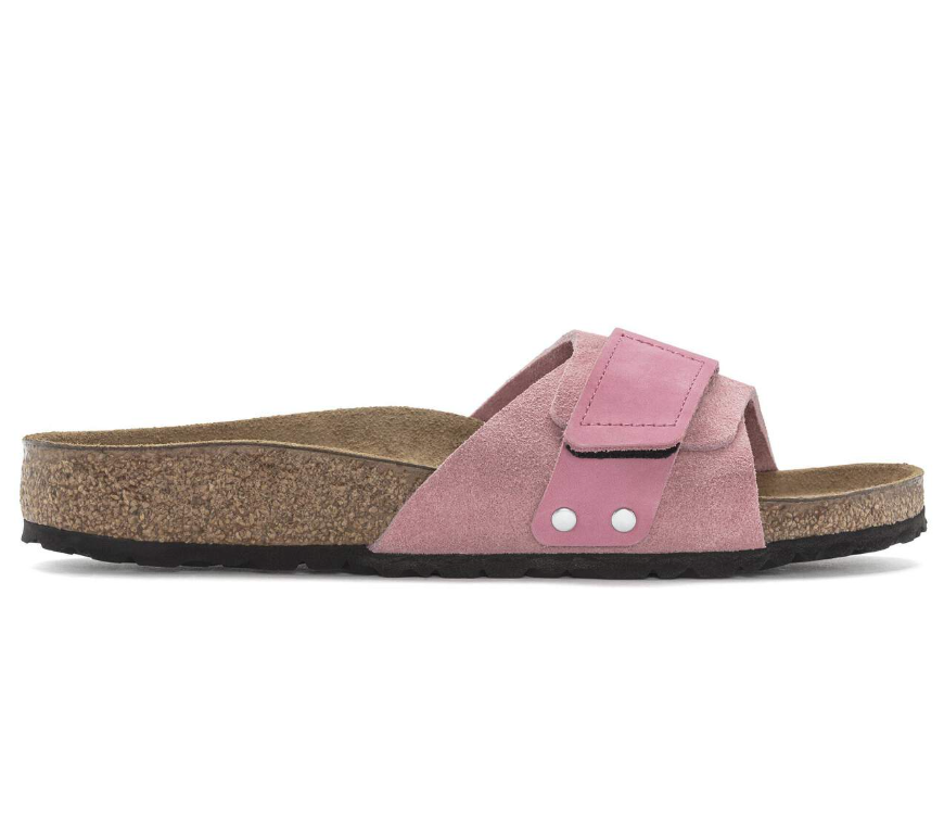 Birkenstock Oita Suede Leather Sandals - Candy Pink, Narrow