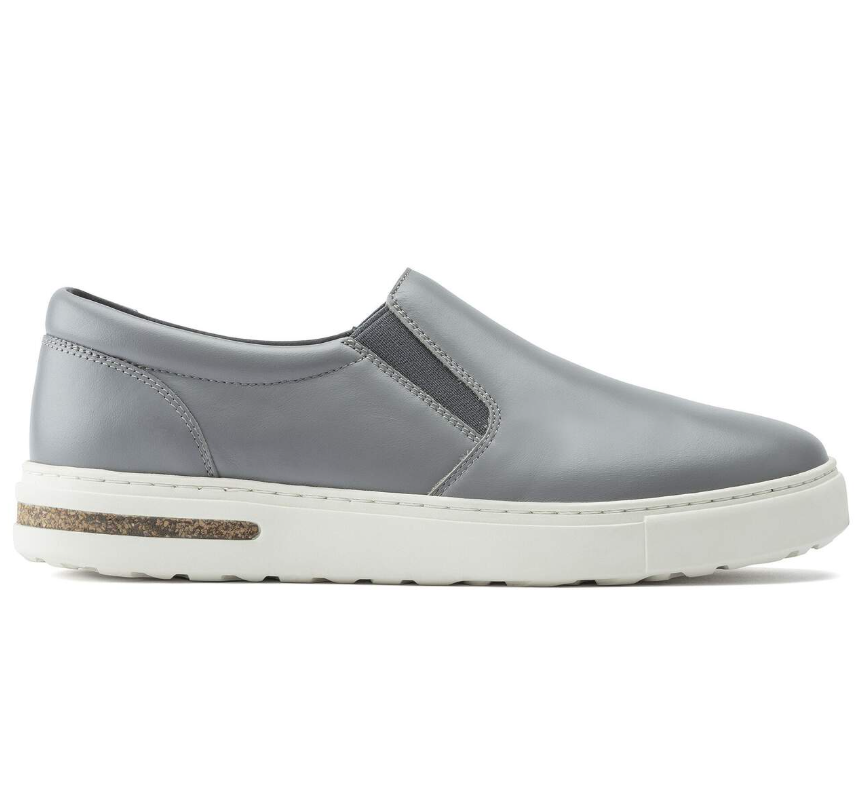 Birkenstock Oswego Leather Gray Slip-On Narrow