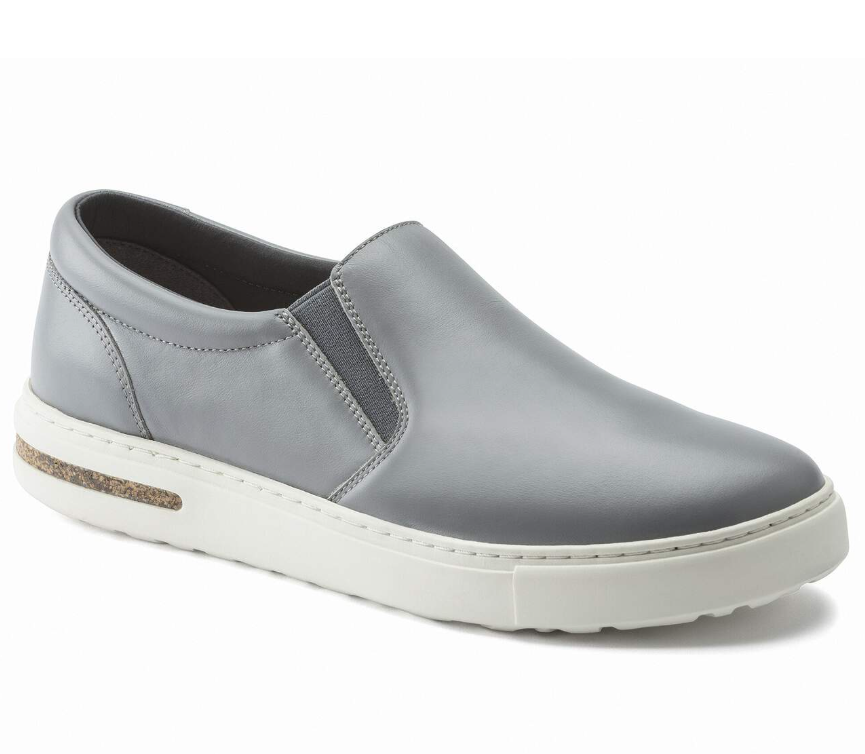 Birkenstock Oswego Leather Gray Slip-On Regular