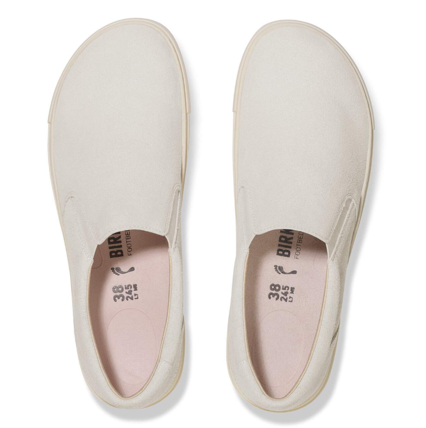 Birkenstock Oswego Suede Leather Antique White Regular