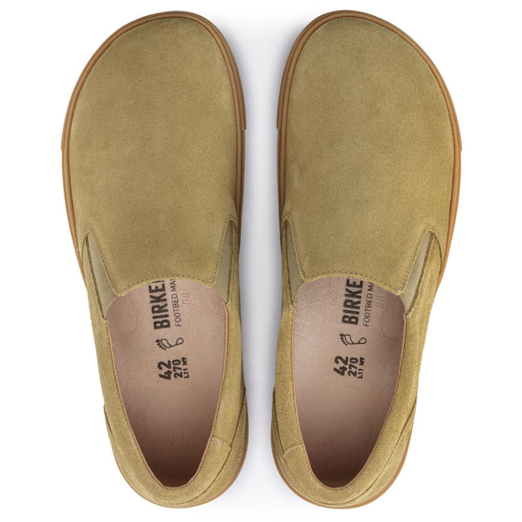 Birkenstock Oswego VL Suede Leather Faded Khaki Narrow