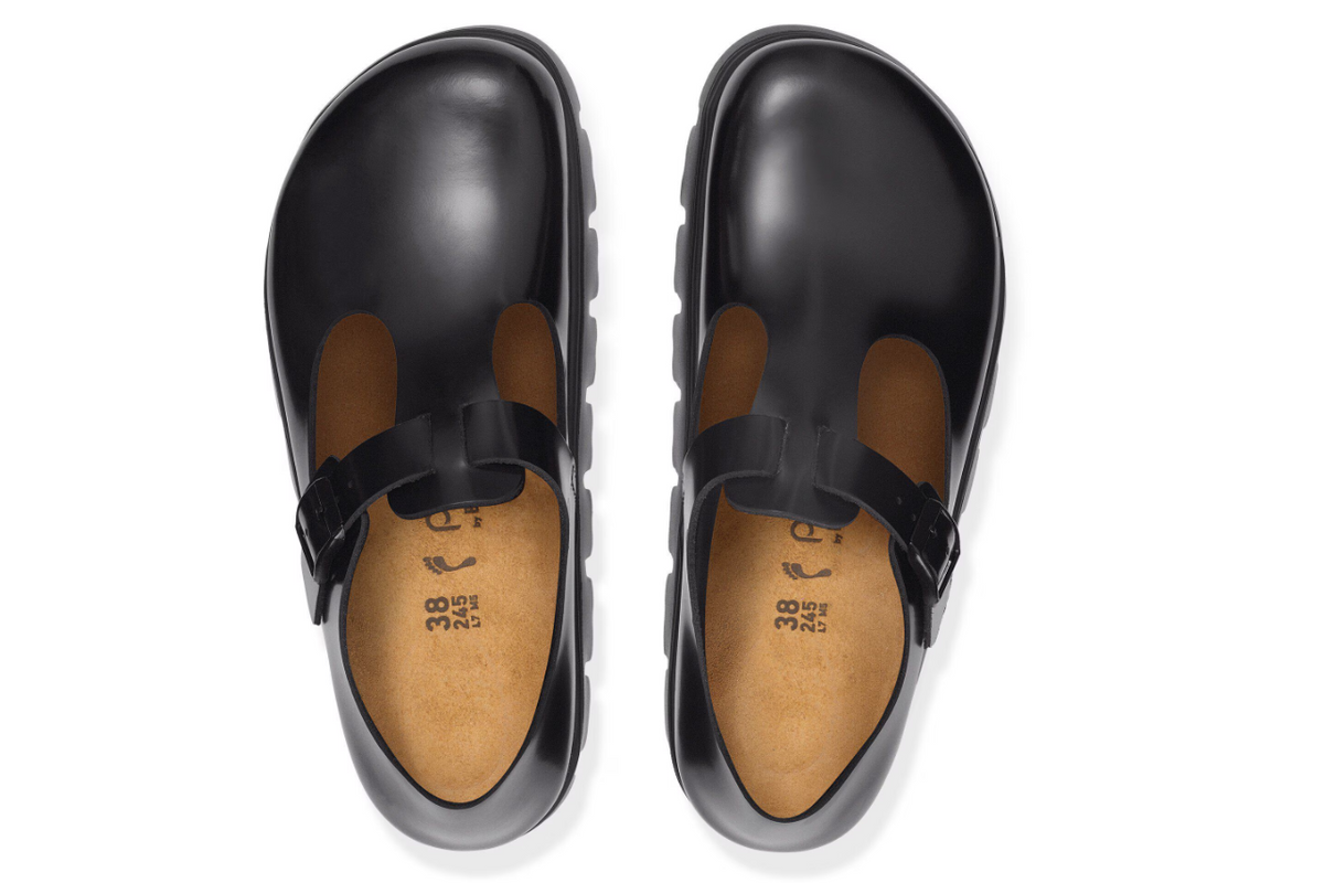 Birkenstock Papillio Paris Chunky Natural Leather Black Narrow