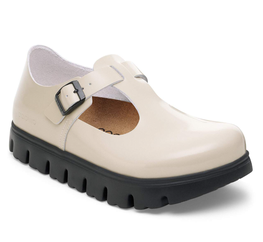 Birkenstock Paris Chunky Natural Leather Oyster Narrow