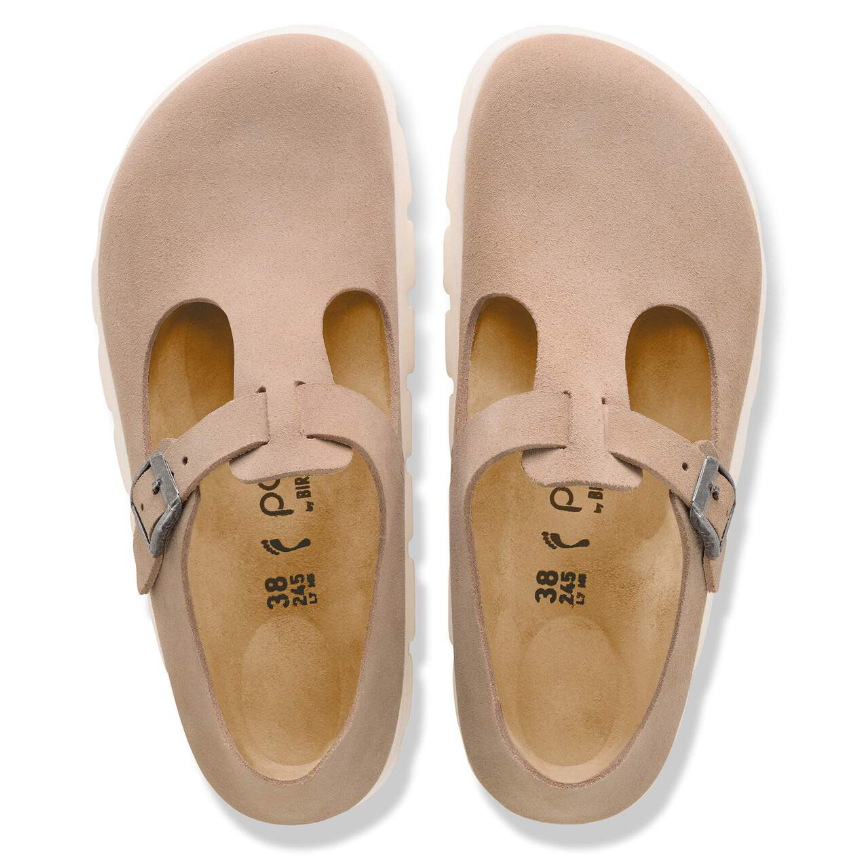 Birkenstock Paris Chunky Suede Leather Warm Sand Narrow