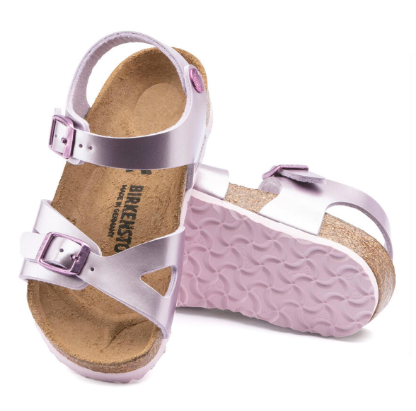 Birkenstock Rio Kids Birko-Flor Electric Metallic Lilac Narrow