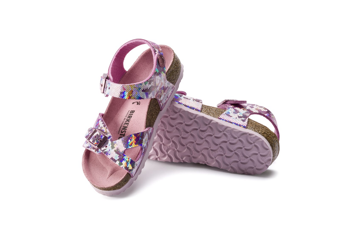 Birkenstock Rio Kids Microfiber Hologram Rose Regular