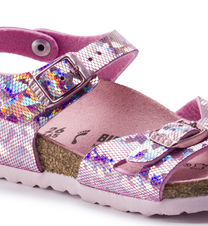 Birkenstock Rio Kids Microfiber Hologram Rose Regular
