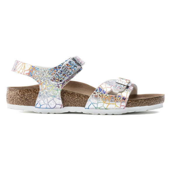 Birkenstock Rio Kids Microfiber Silver Sandals Narrow