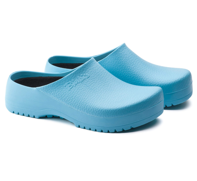 Birkenstock Super-Birki Polyurethane Clog Ciel Blue Light Regular
