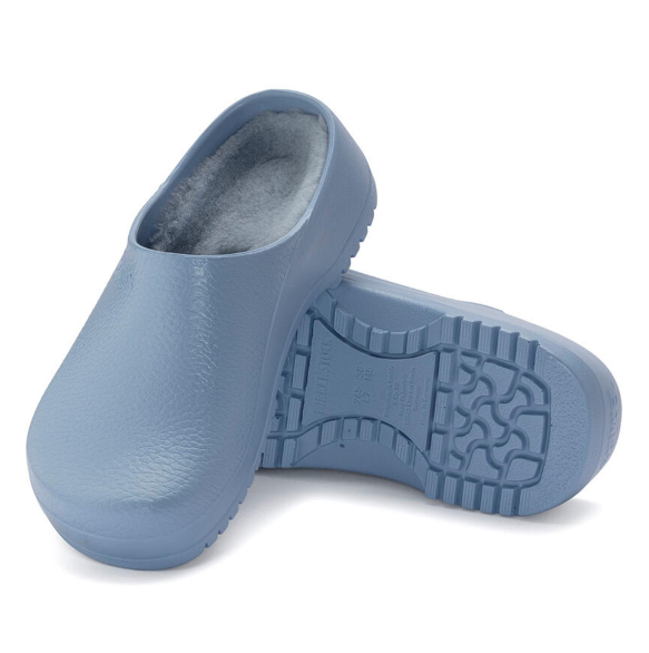 Birkenstock Super-Birki Shearling Polyurethane Dusty Blue Regular