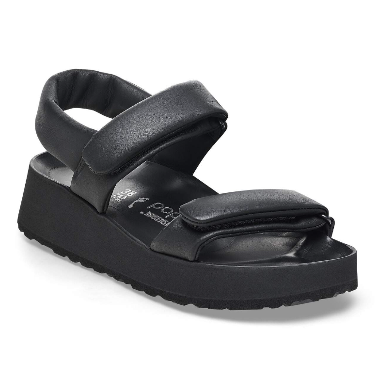 Birkenstock Theda Natural Leather Sandals Black Narrow