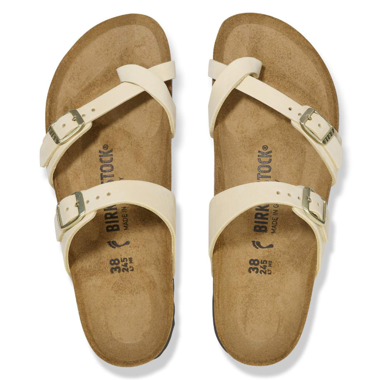 Birkenstock Mayari Nubuck Leather Ecru Regular