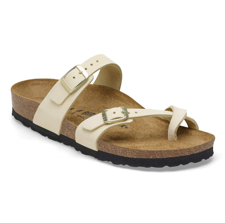 Birkenstock Mayari Nubuck Leather Ecru Regular