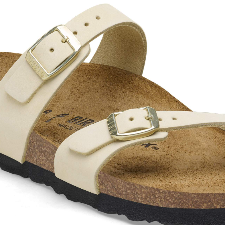 Birkenstock Mayari Nubuck Leather Ecru Regular