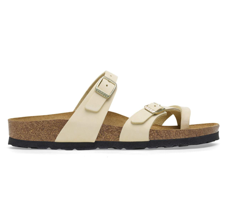 Birkenstock Mayari Nubuck Leather Ecru Regular