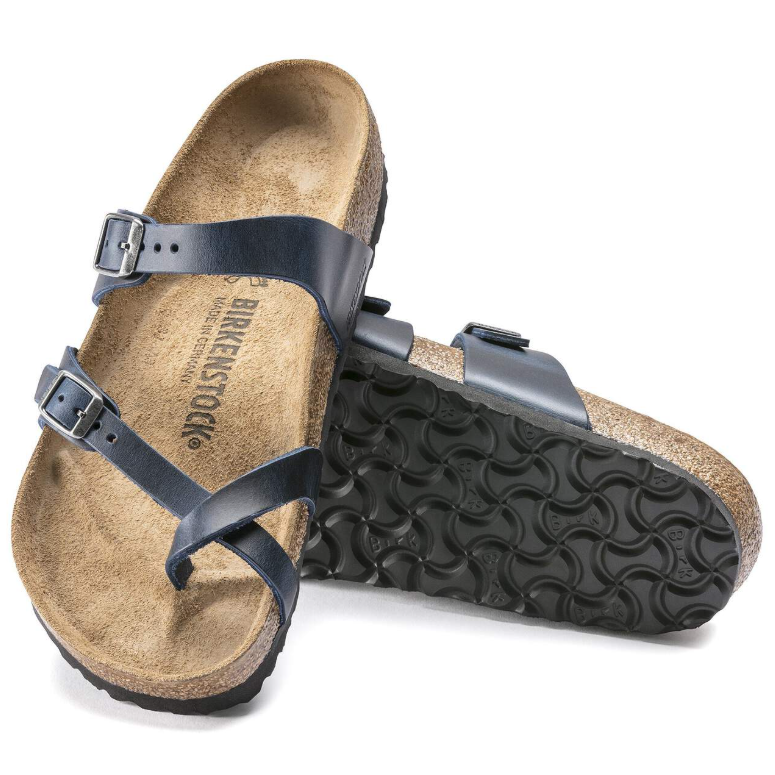 Birkenstock Mayari Oiled Leather Sandals Blue Regular