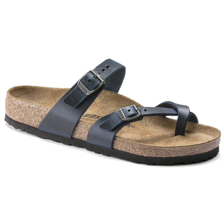 Birkenstock Mayari Oiled Leather Sandals Blue Regular