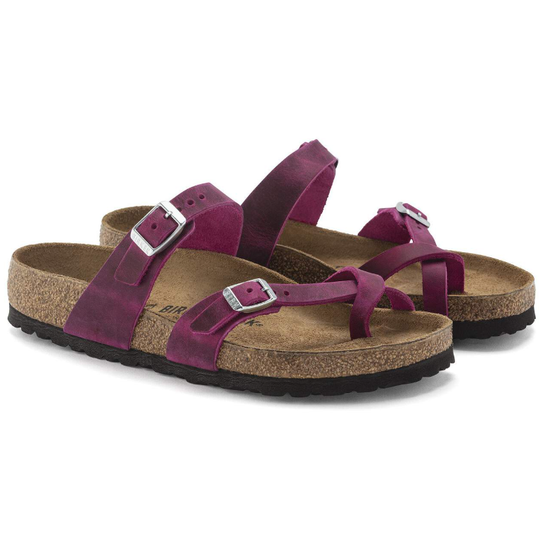 Birkenstock Mayari Oiled Leather Festival Fuchsia Sandals Regular