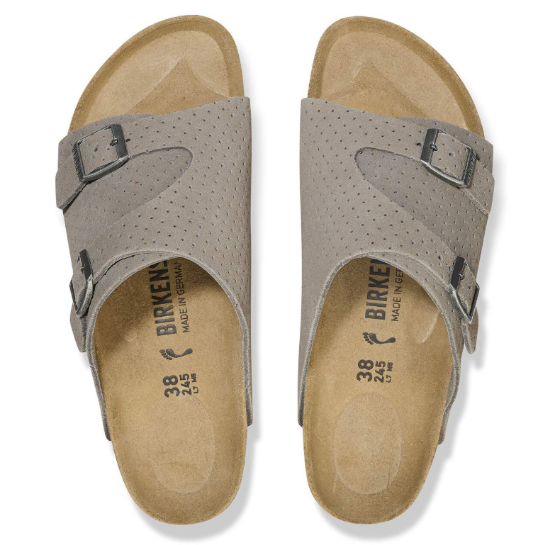 Birkenstock Zürich Suede Embossed Sandals - Dotted Stone Coin Regular
