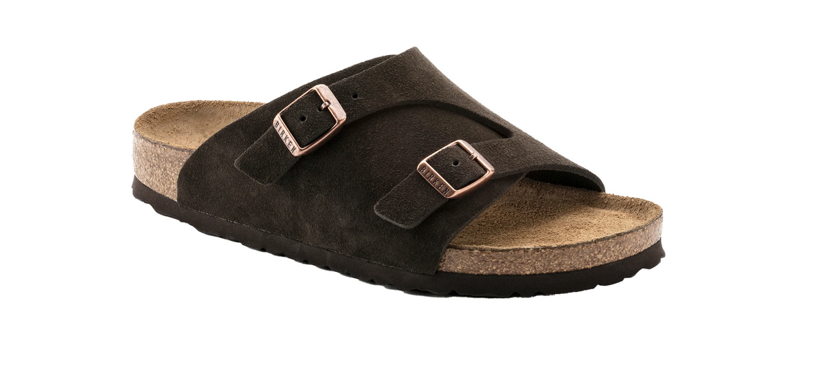 Birkenstock Z?rich SFB Suede Leather Sandals Mocca Narrow