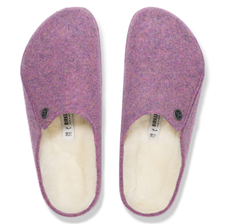 Birkenstock Zermatt Shearling Felt Mauve Melange Narrow