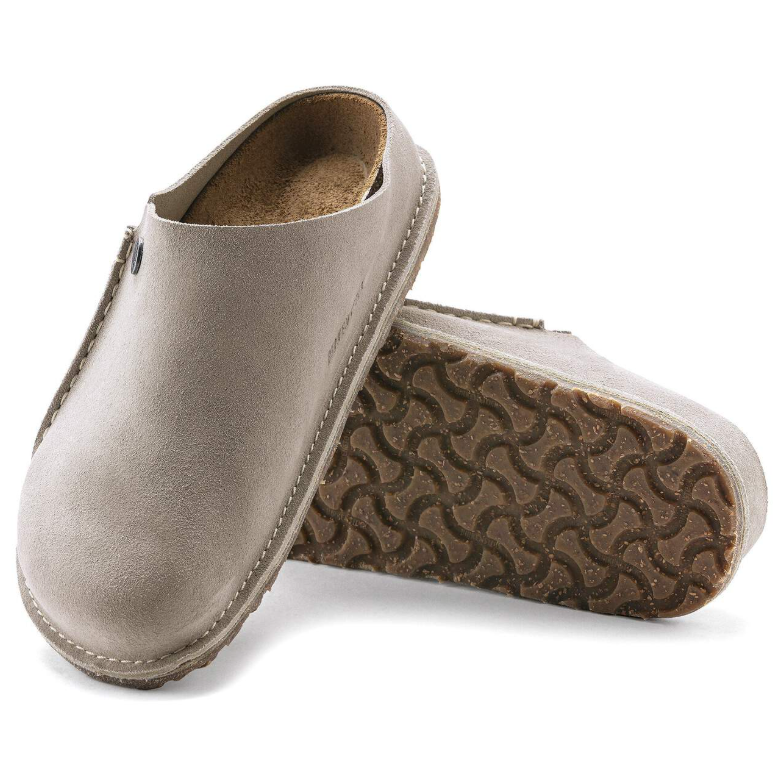 Birkenstock Zermatt Premium Suede Leather Stone Coin Narrow