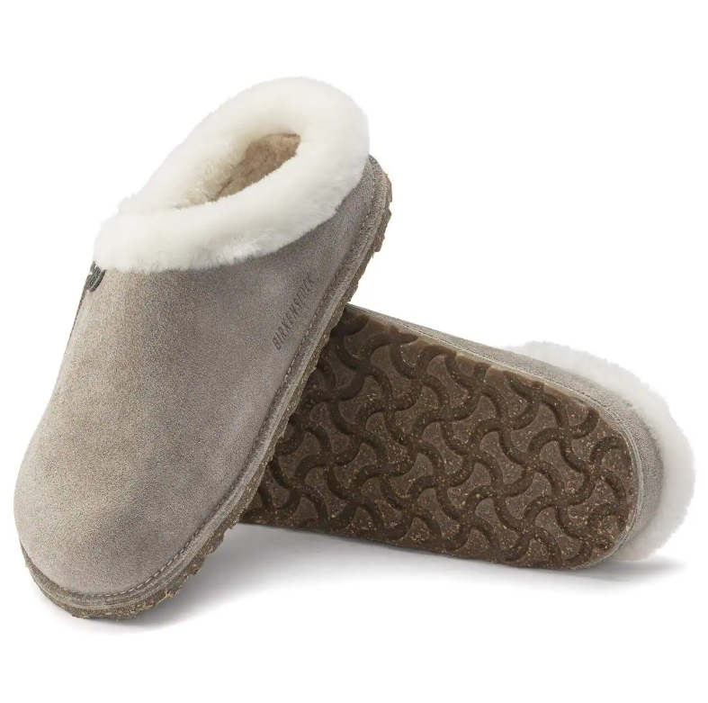 Birkenstock Zermatt Premium Suede Leather Stone Coin Regular