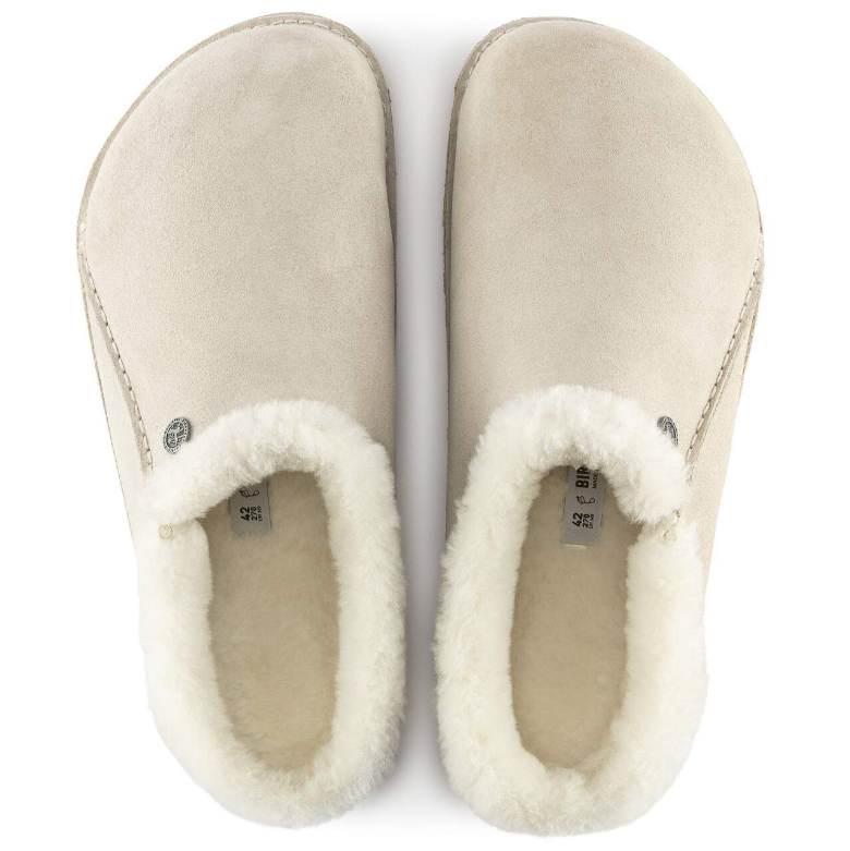 Birkenstock Zermatt Premium Suede Leather Antique White Regular