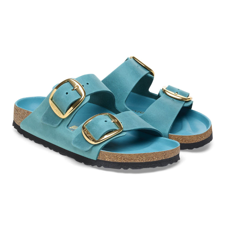 Birkenstock Arizona Big Buckle Oiled Leather Biscay Sandals - Bay, Narrrow