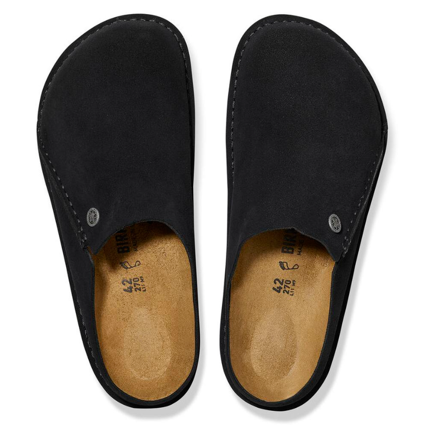 Birkenstock Zermatt Premium Suede Leather - Black, Narrow