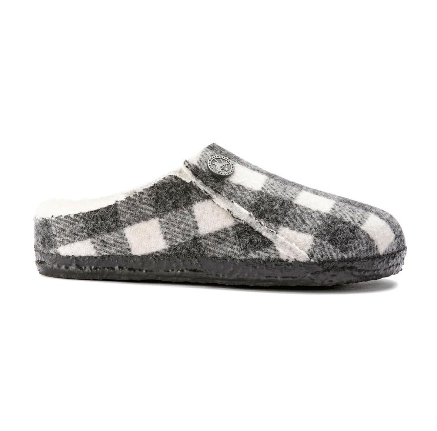 Birkenstock Zermatt Kids Shearling Plaid White Narrow
