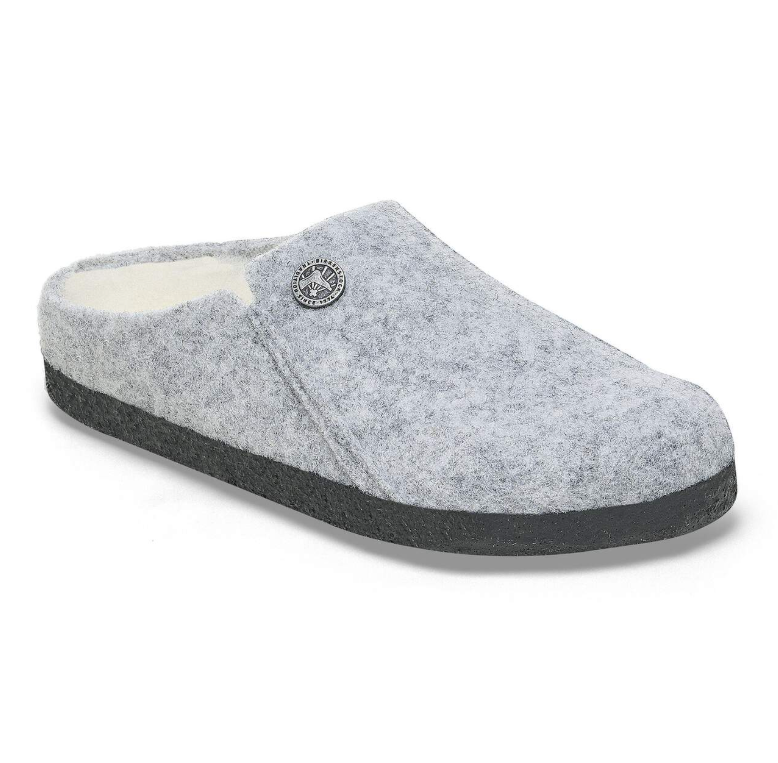 Birkenstock Zermatt Kids Shearling Felt Light Gray Narrow