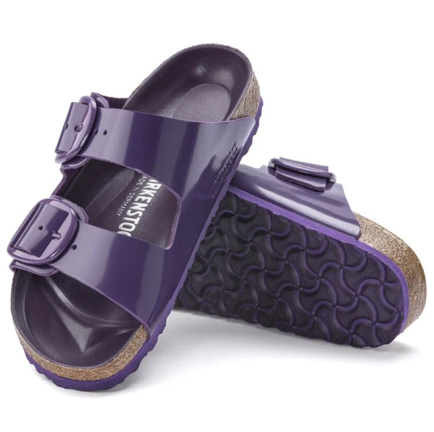 Birkenstock Arizona Big Buckle Patent Leather Sandals - Acai - Narrow