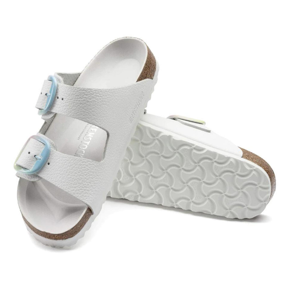 Birkenstock Arizona Big Buckle Leather Sandals - White - Narrow