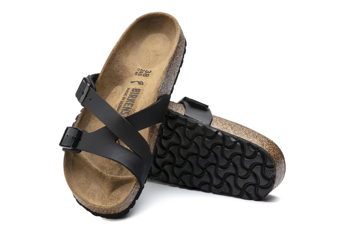 Birkenstock Yao Birko-Flor Black Sandals Regular