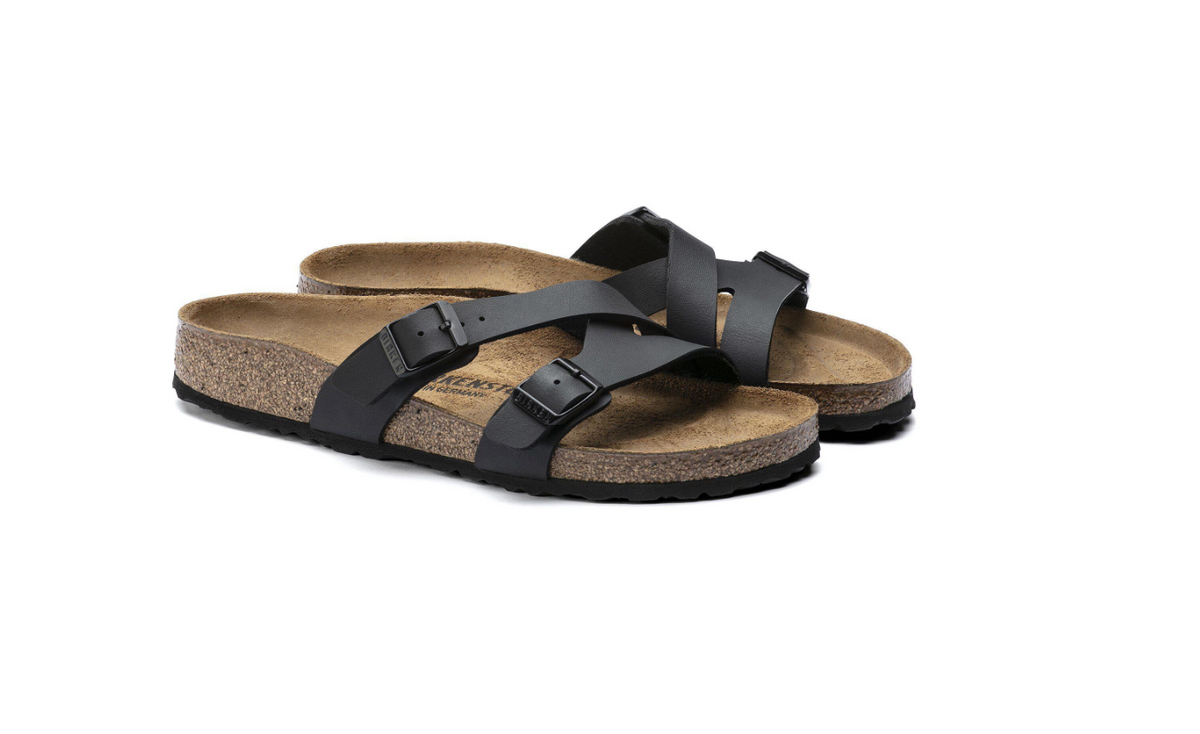 Birkenstock Yao Birko-Flor Black Sandals Regular