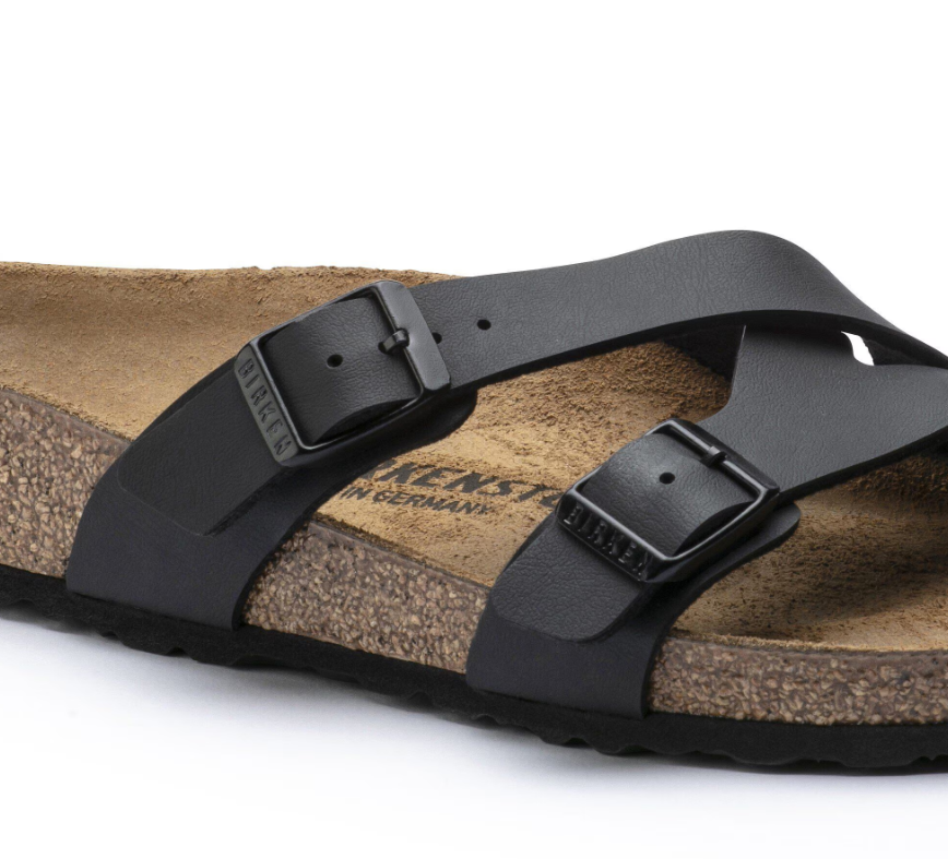 Birkenstock Yao Birko-Flor Black Sandals Regular