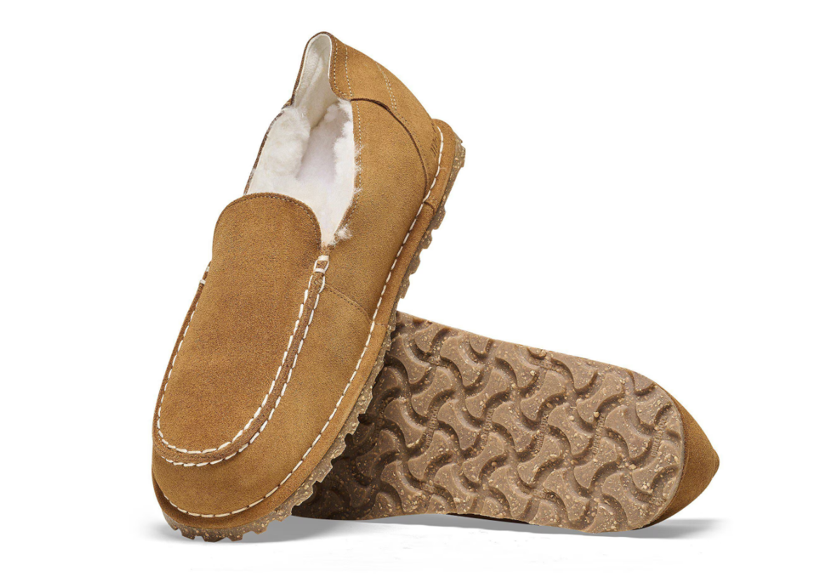 Birkenstock Utti Shearling Suede Leather Mink Narrow
